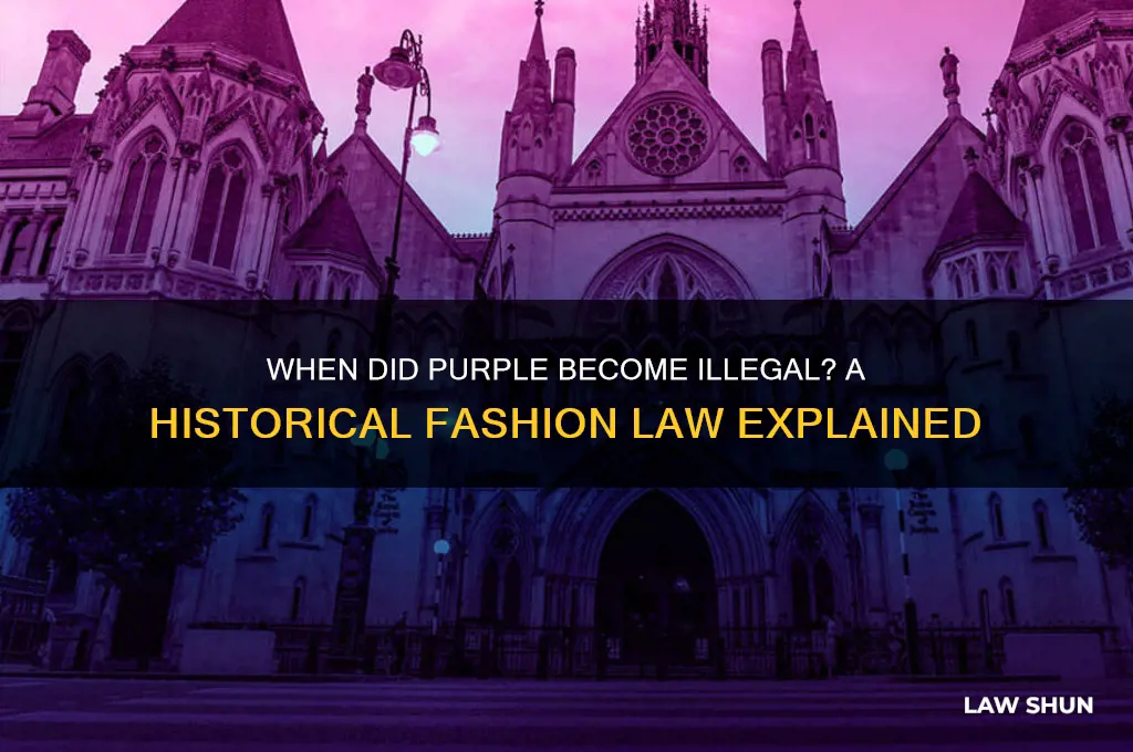 when was it against the law to wear purplr