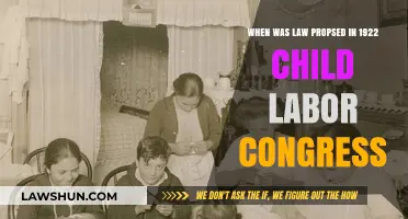 1922 Child Labor Congress: The Year Law Was Proposed