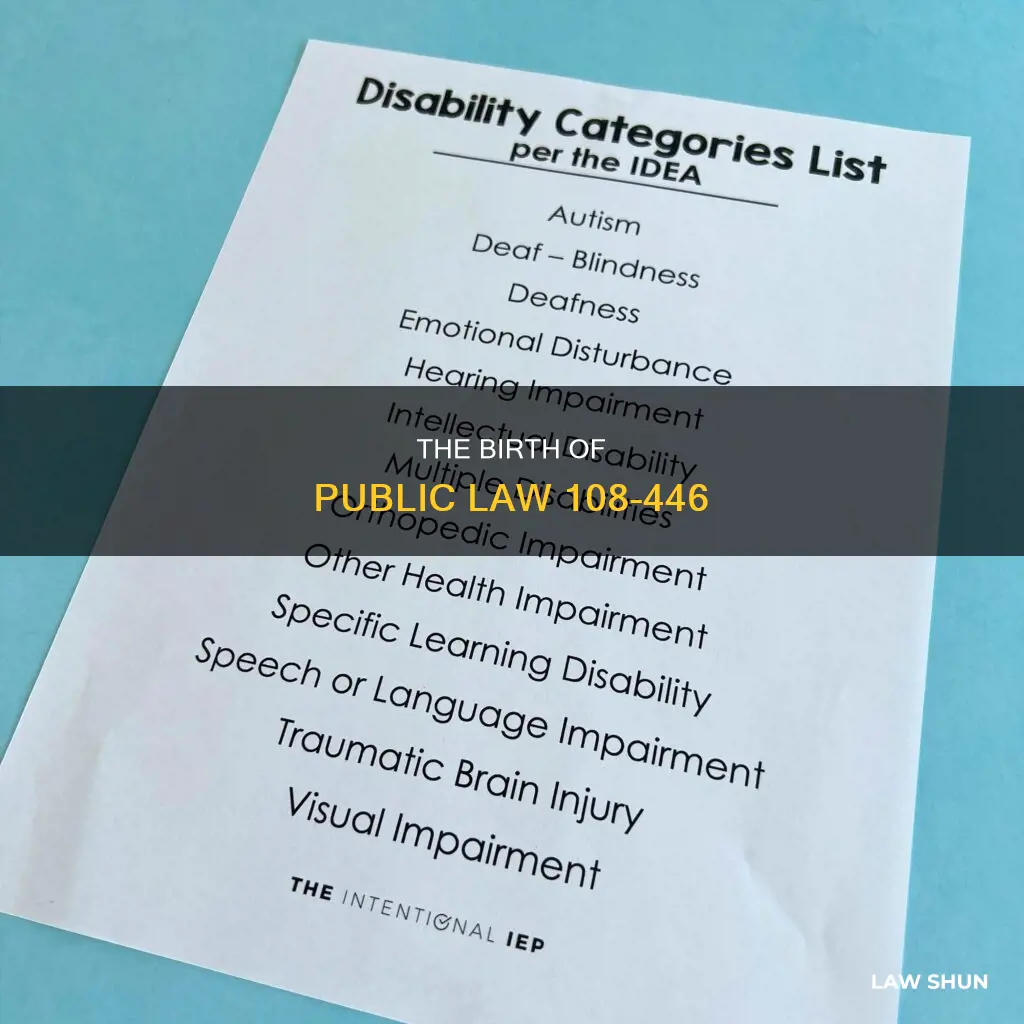 when was public law 108-446 created