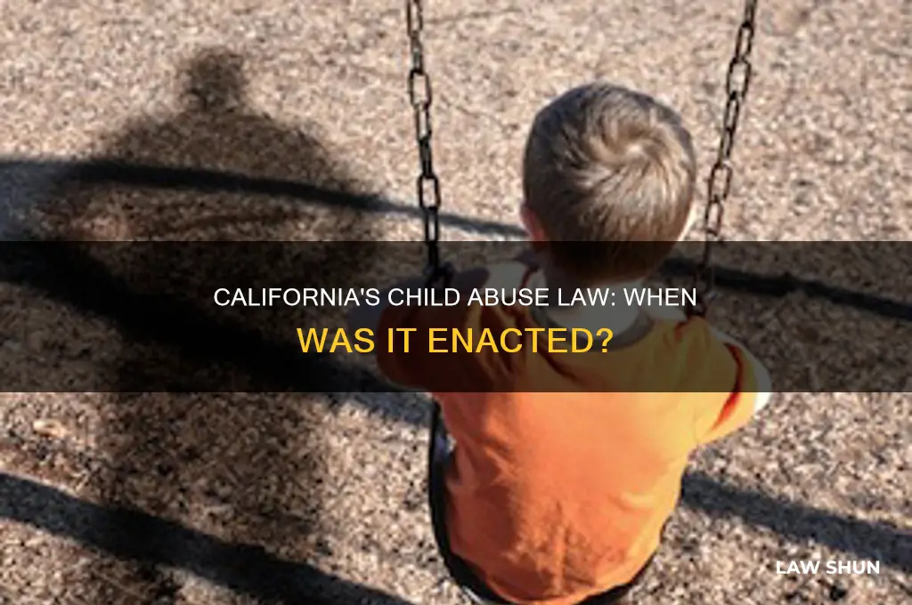 when was the child ause law enacted in ca
