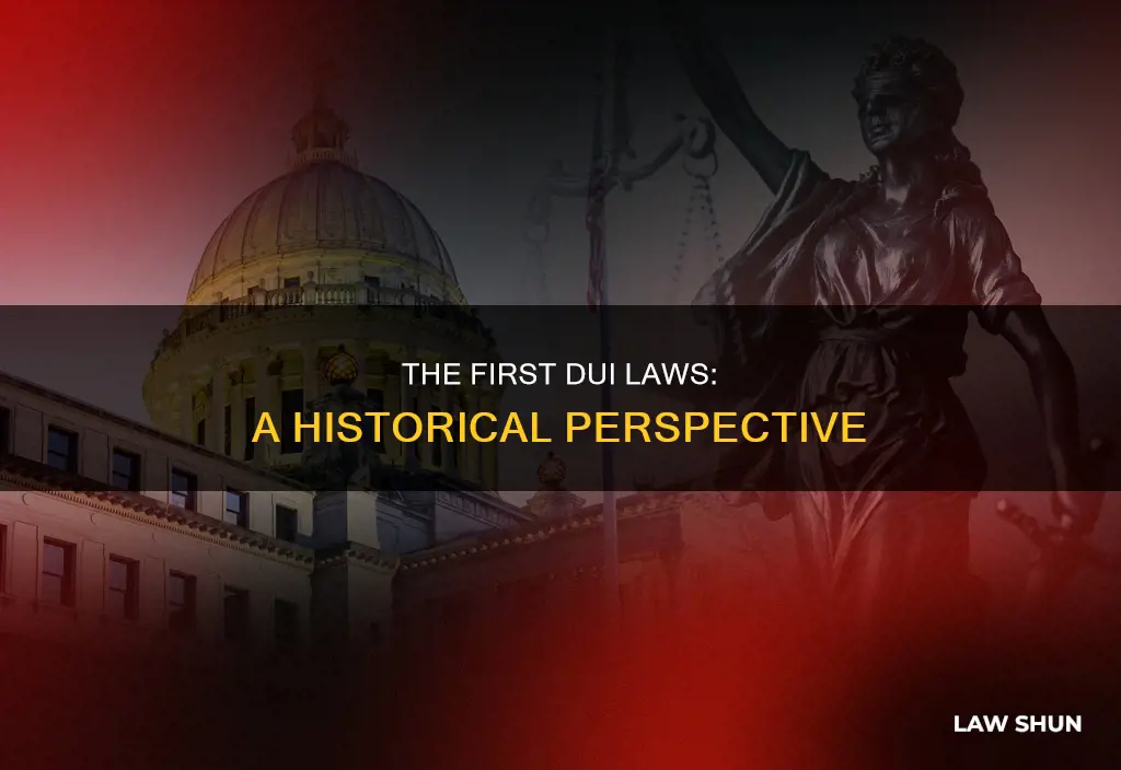 when was the first dui law