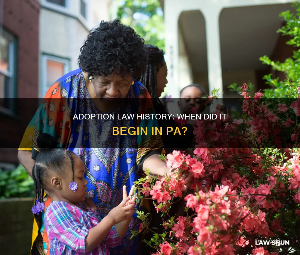 when was the first pa adoption law