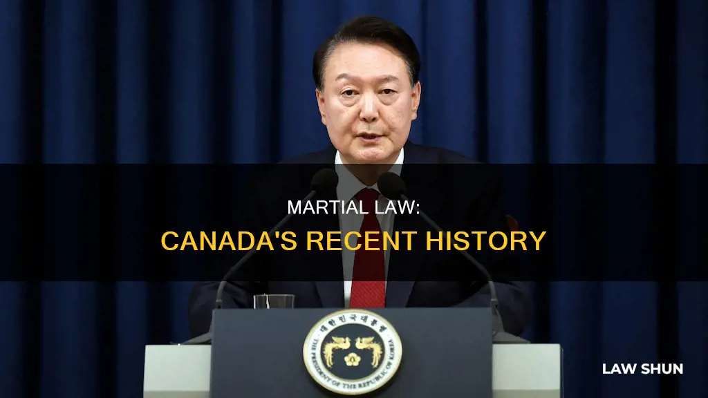 when was the last martial law in canada