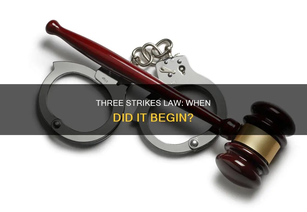 when was the three strikes law created