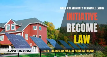 Vermont's Renewable Energy Law: When Did It Begin?