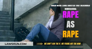 Homosexual Rape Recognized as Rape: Landmark Legal Enactments