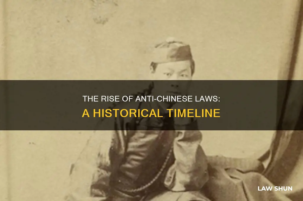 when were the antipchinese laws put into affect