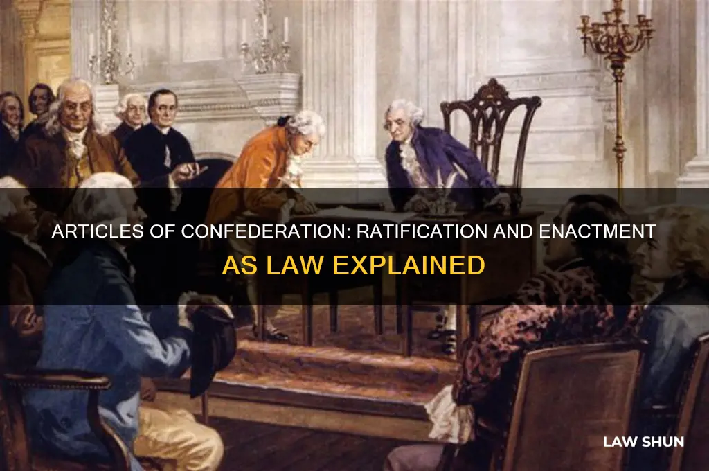 when were the articles of confederation ratified and became law