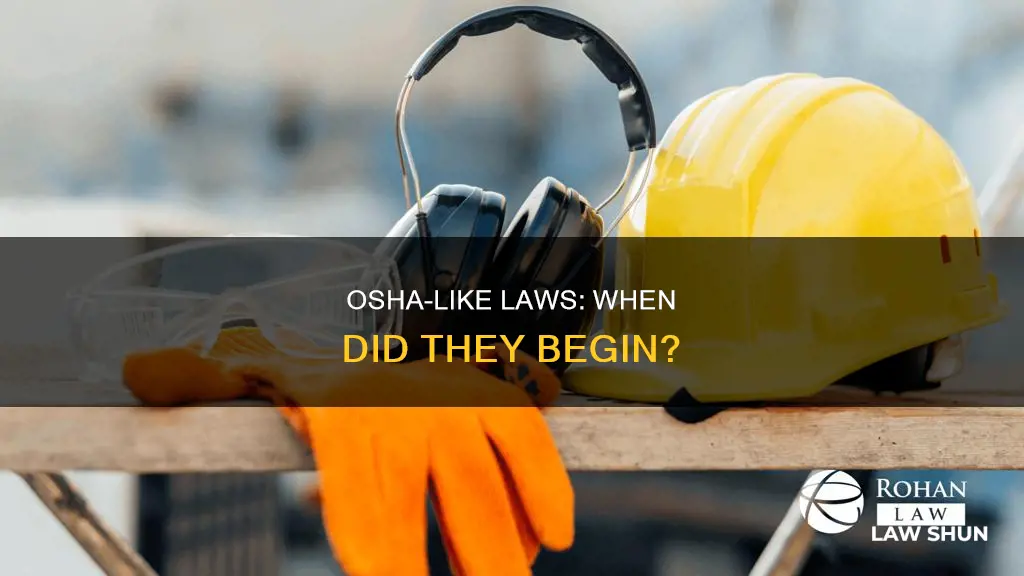 when were the first osha like laws added