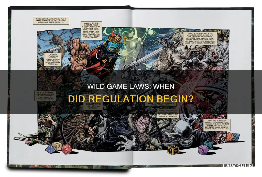 when were the first wild game laws enacted
