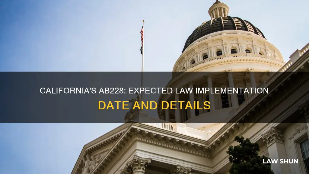 when will ab228 become law