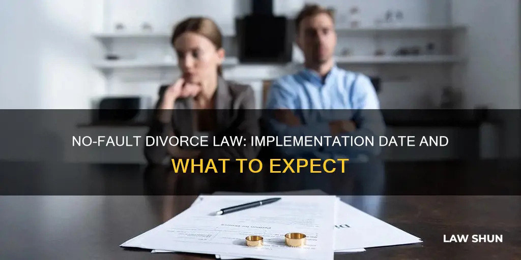 when will no fault divorce become law