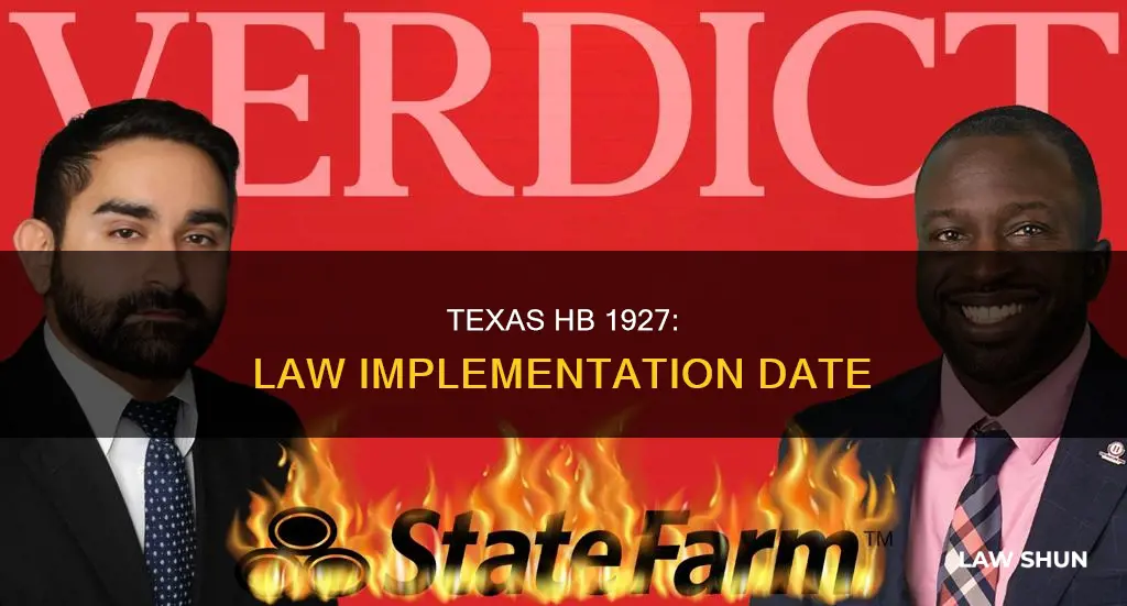 when will texas hb 1927 become law