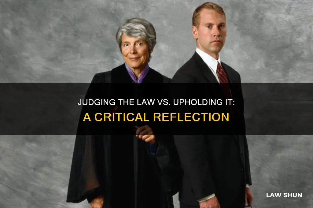 when you judge the law you are not keeping it