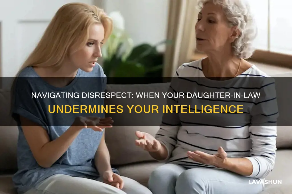 when your daughter in law treat you like an idiot
