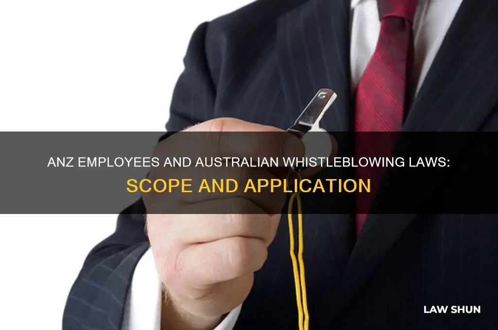 where are the australian whistleblowing laws applicable to anz employees