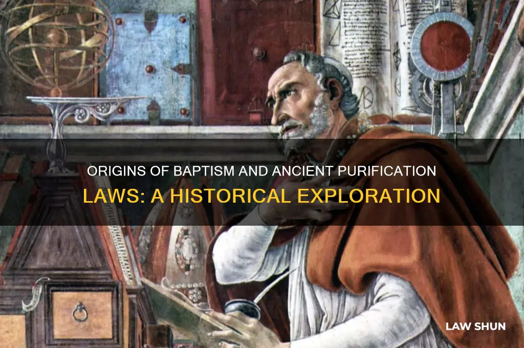 where did baptism come from what about the purification laws