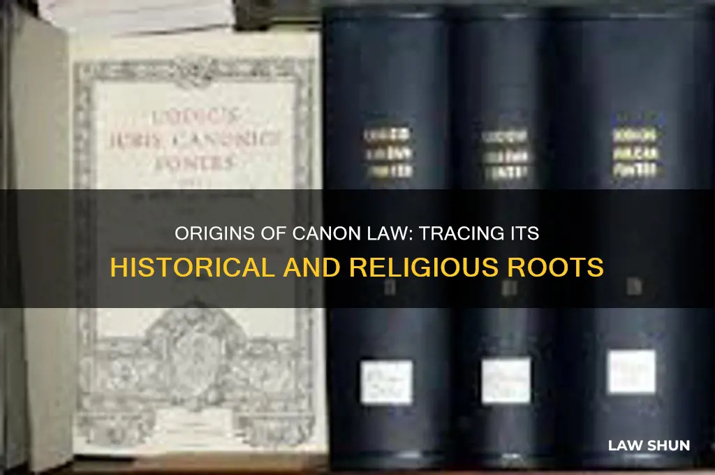 where did canon law come from