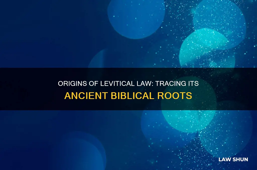 where did levitical law come from