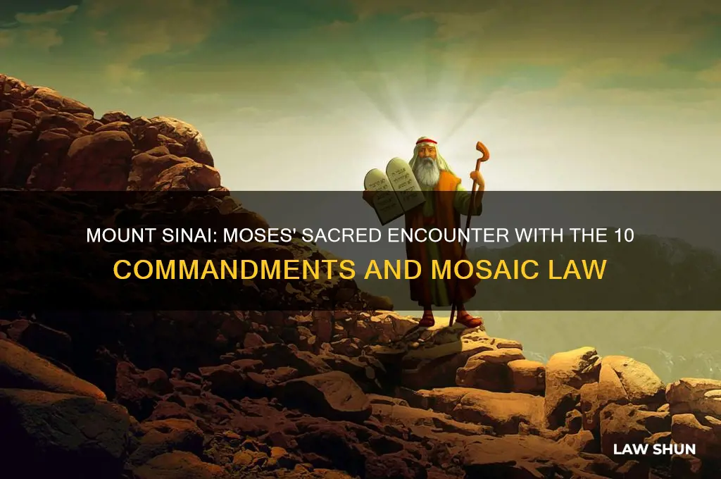 where did moses receive the 10 commandments and mosaic law