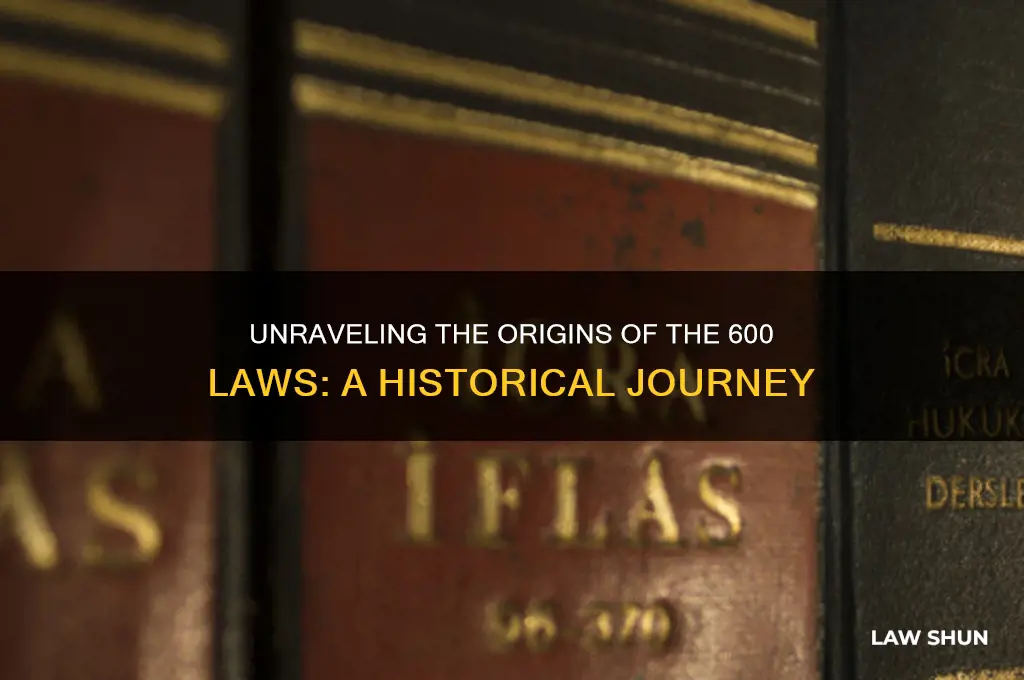 where did the 600 laws come from