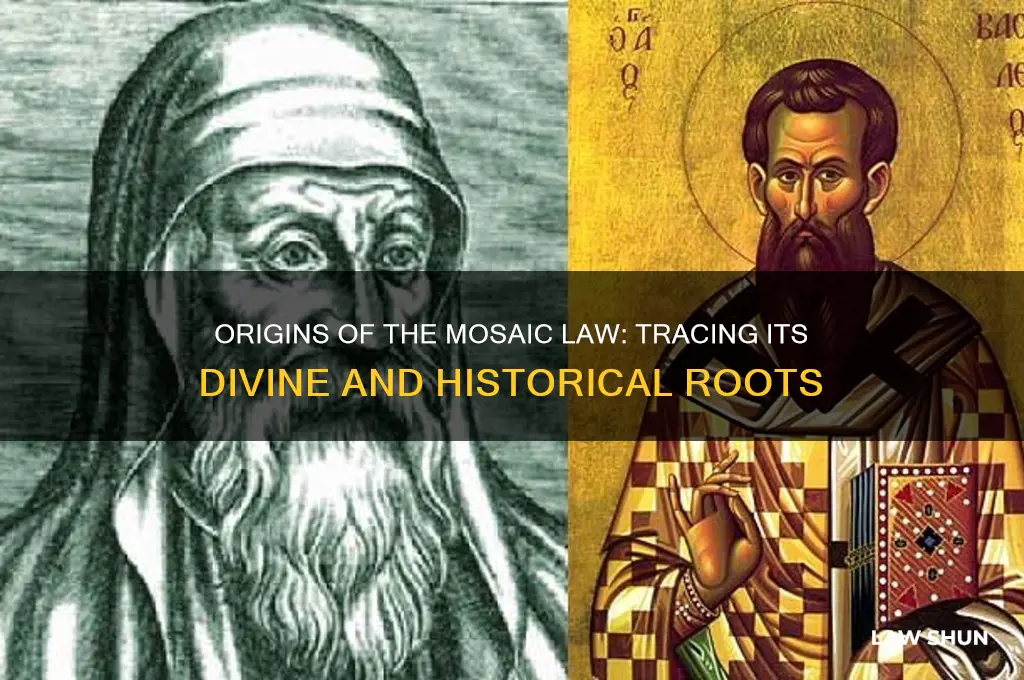 where did the entirety of the mosaic law come from