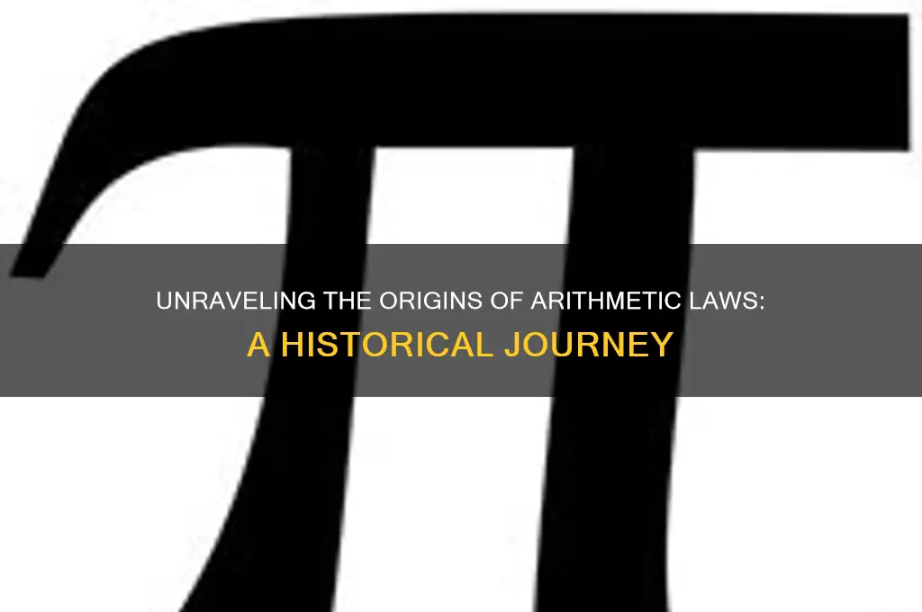 where did the laws of arithmetic come from