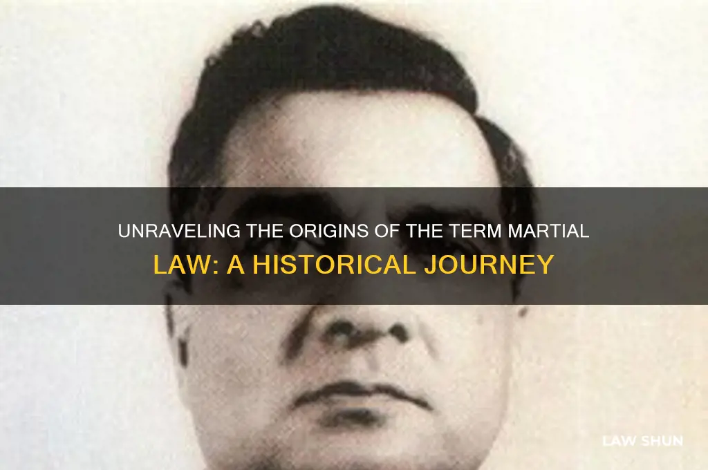 where did the term marshall law come from