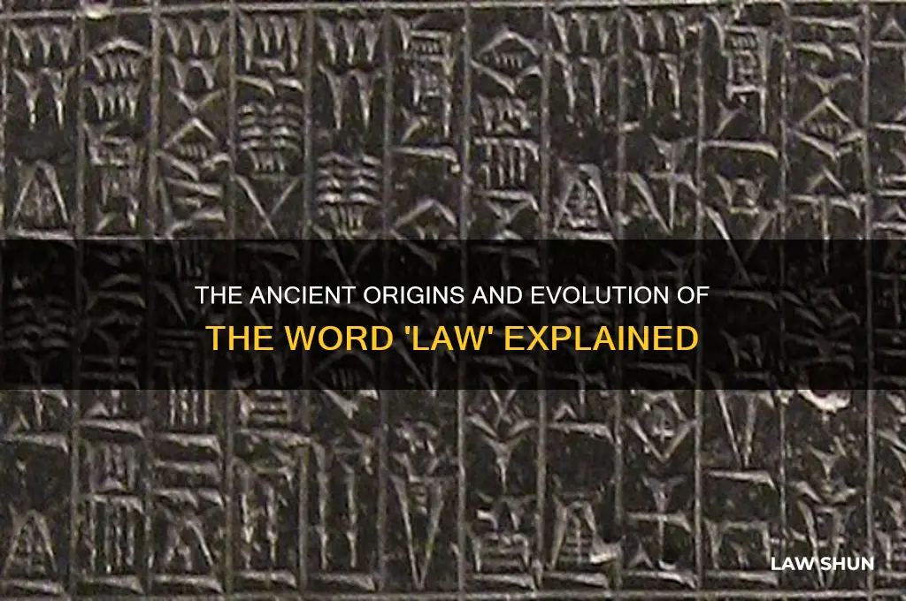 where did the word law come from