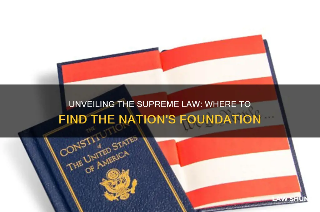 where do you find the supreme law of the land