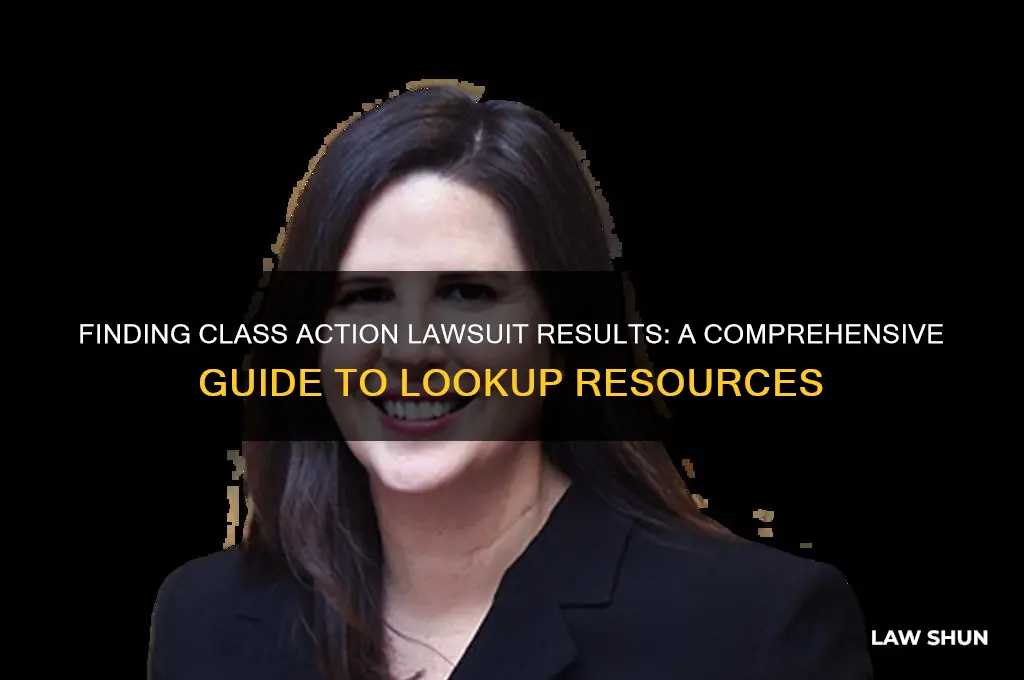 where do you look up class action law suite results