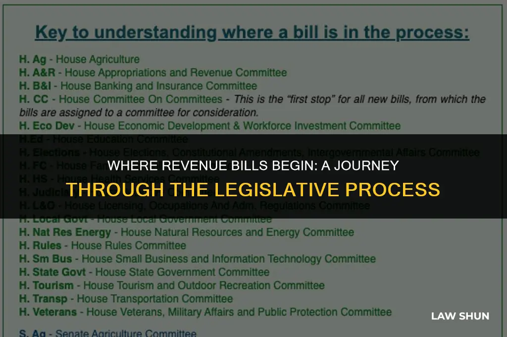 where does a revenue bill start