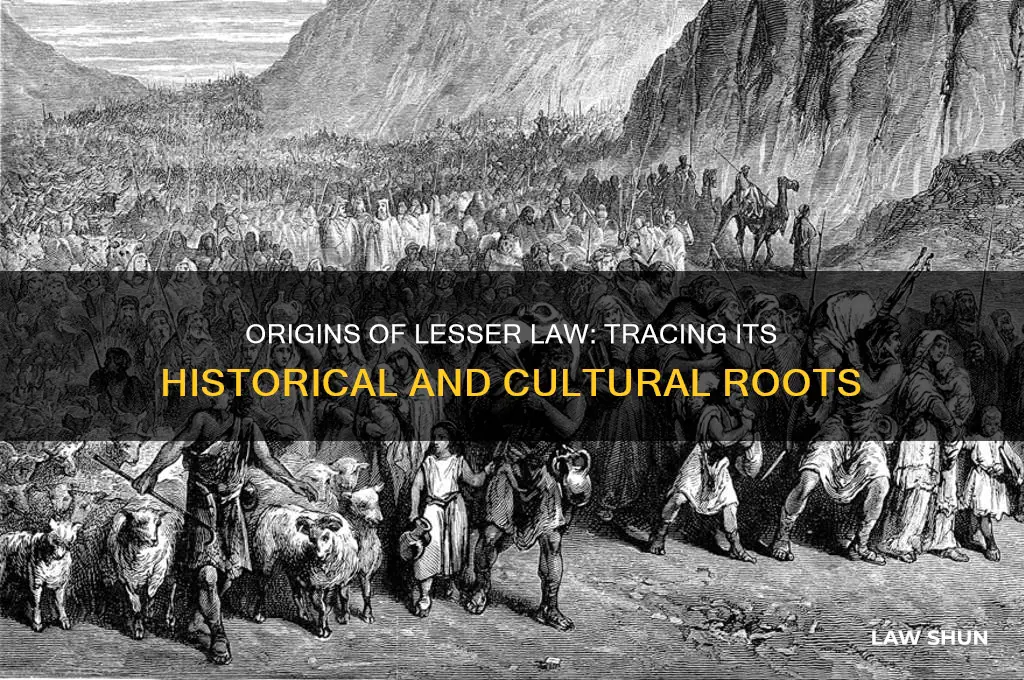 where does lesser law come from
