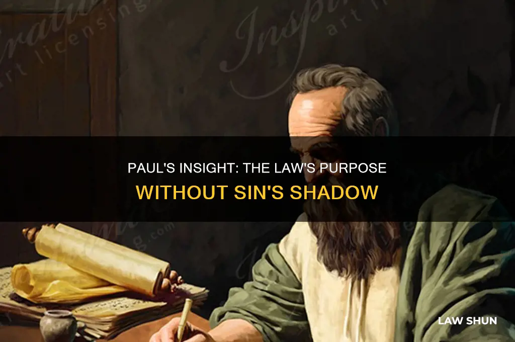 where does paul show that the law is not sin
