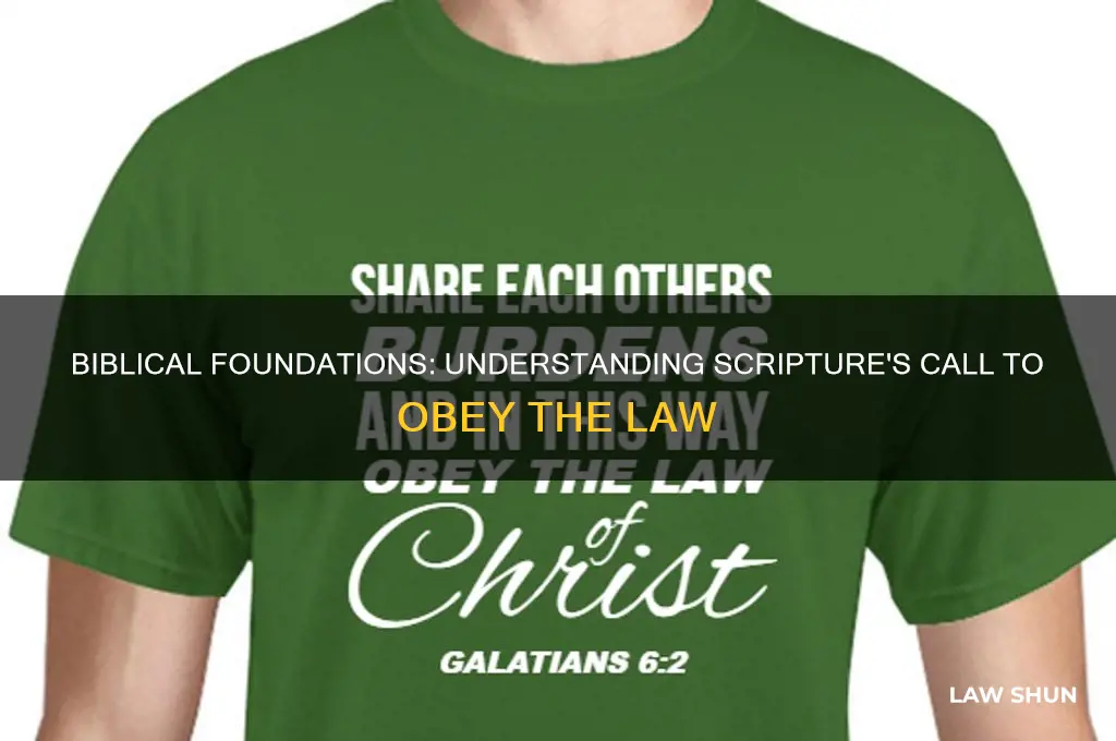 where in the bible does it mention obeying the law