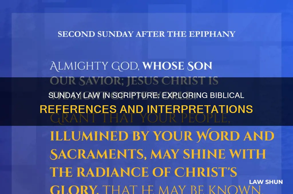 where in the bible does it talk about sunday law
