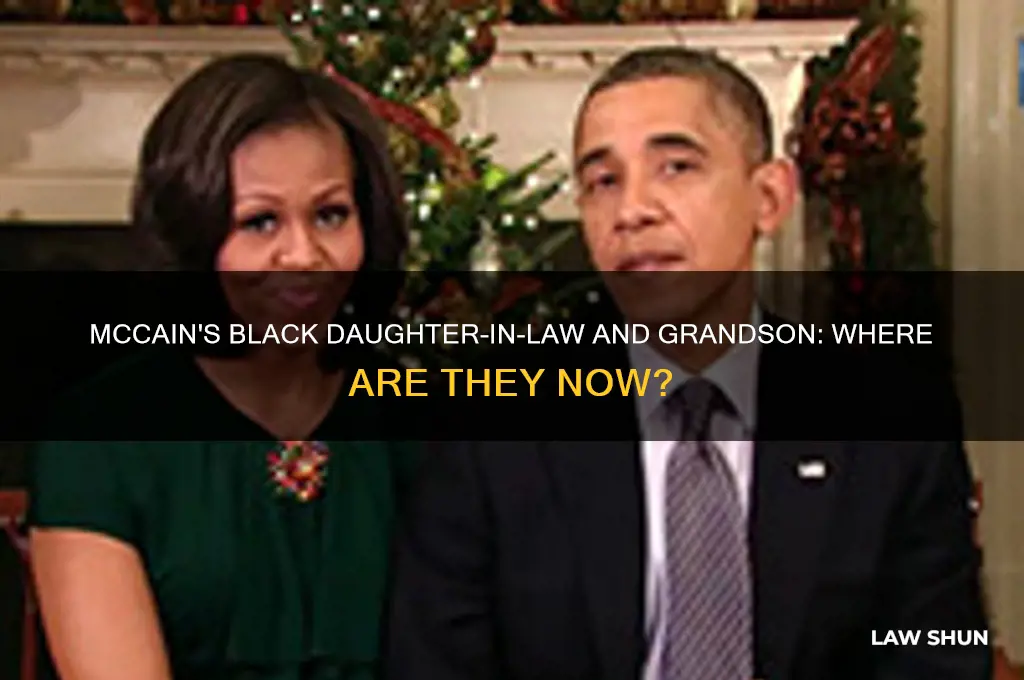 where is mcmcains black daughter-in-law and grandson
