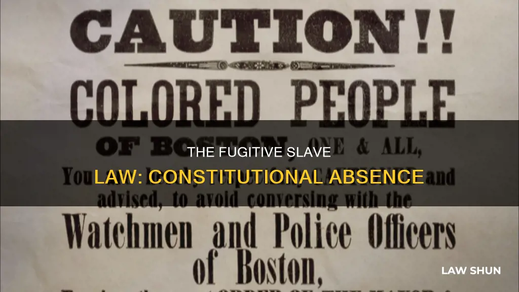 where is the fujitive slave law in the constitution