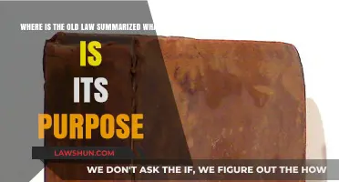 Understanding the Old Law: Purpose and Summary Explained