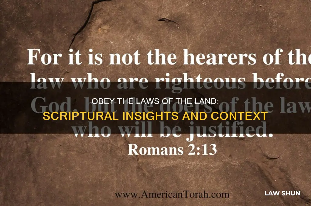 where is the scripture obey the laws of the land