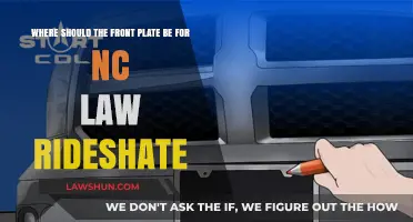 NC Law: Proper Placement of Front License Plates to Avoid Rideshare Issues