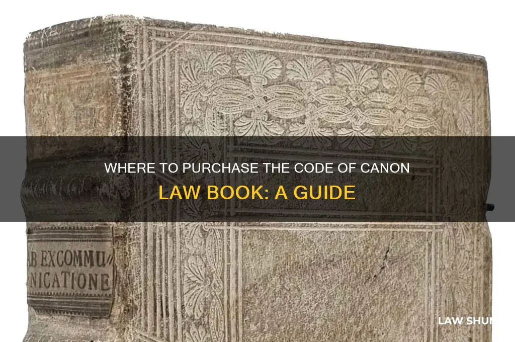 where to buy code canon law book