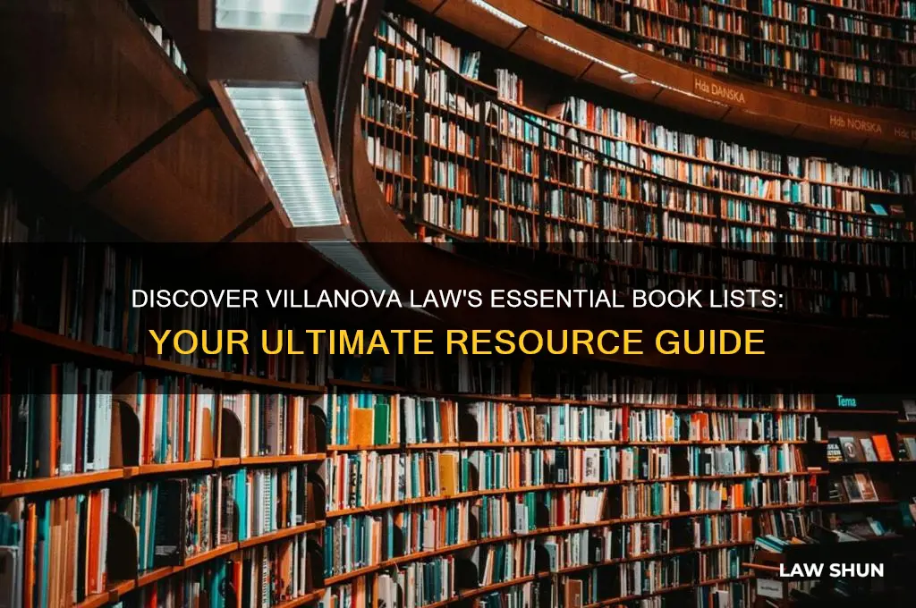 where to find book list villanova law