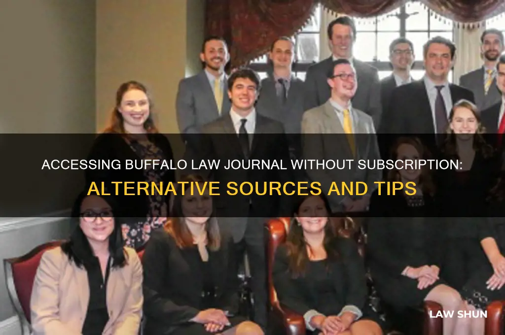 where to find buffalo law journal if not a subscriber