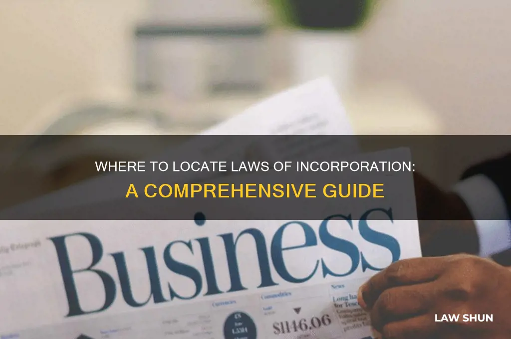 where to find laws of incorporation
