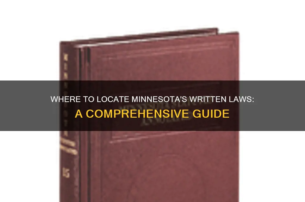 where to find mn laws written out