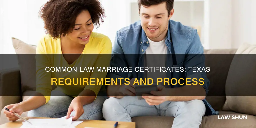 where to get a common law marriage certificate in texas