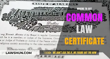 Common-Law Certificates: Where and How to Get Them