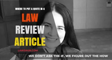Strategic Placement: Integrating Quotes Effectively in Law Review Articles