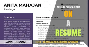 Strategic Placement of Law Review Experience on Your Legal Resume
